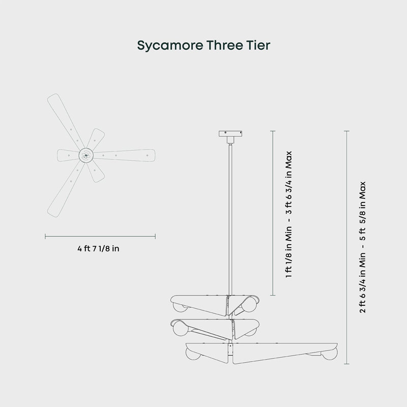 Sycamore Chandelier 3 Tiers In Dusk Pink, 6 Lights, Dawn Gray, 17.88" H x 55.13" W x 55.13" D