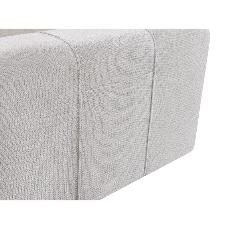 Fabric Chaise Lounge INNVIK, Light Grey