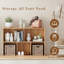 Cinq bibliothèques à dos fermé, organisateur de rangement en bois naturel, vitrine moderne à tablettes ouvertes pour le bureau de la chambre à coucher-972360246