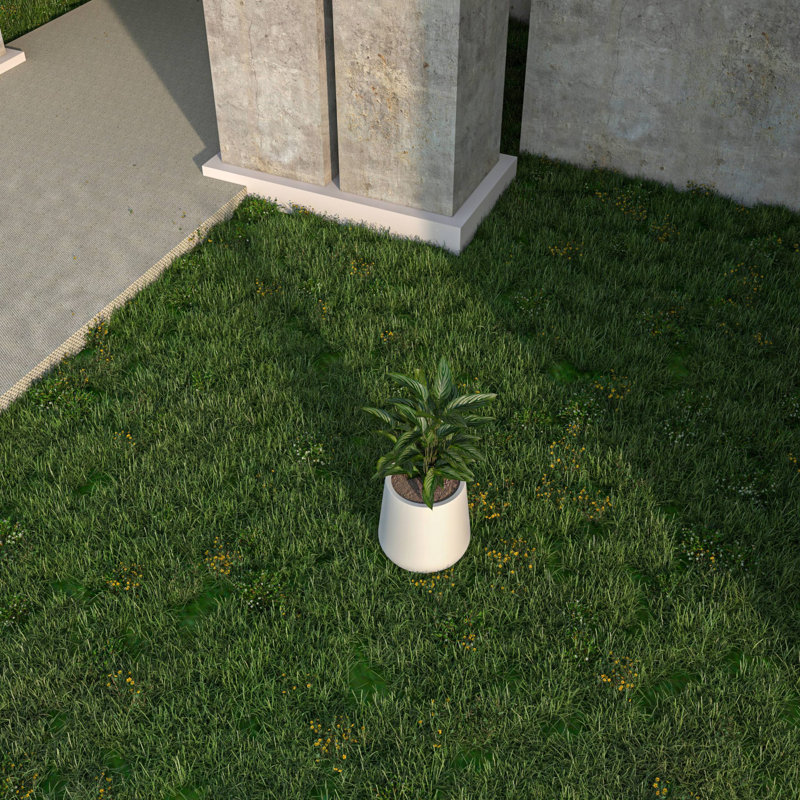 Pot à fleurs fait à la main Weybright, Noir, noir, noir, noir, H 7,9 po x l 7,1 po x P 7,1 po