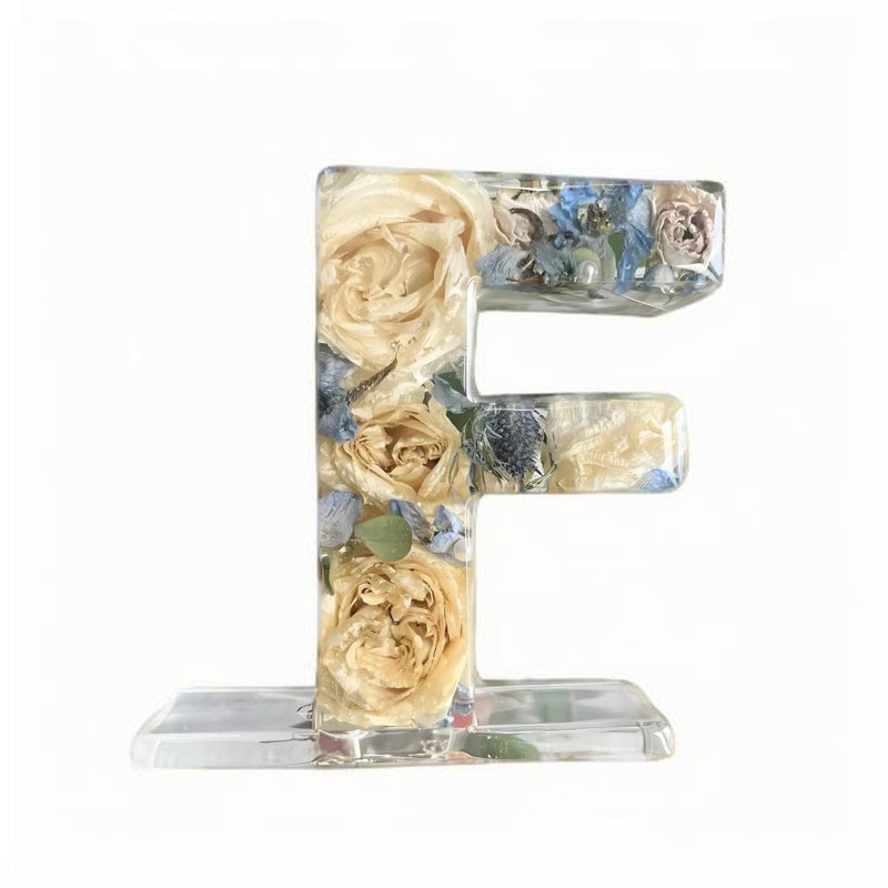 Flower Night Light Flower Letter Resin Home Decoration Gift