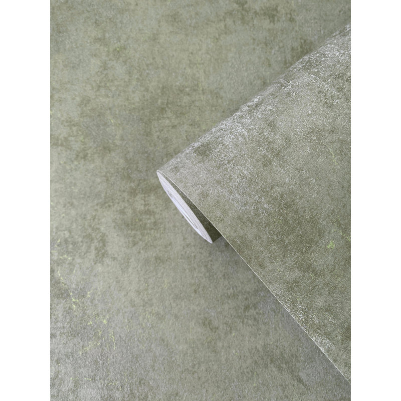 Elegance Collection Metallic Plaster Wallpaper Roll, Silver