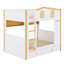 Lit superposé robuste avec barrière de sécurité de style maison, tablettes de rangement et lit gigogne supplémentaire-1102826912