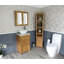 Slimline 515mm Free-standing Cloakroom Vanity Unit-838814550-838814548