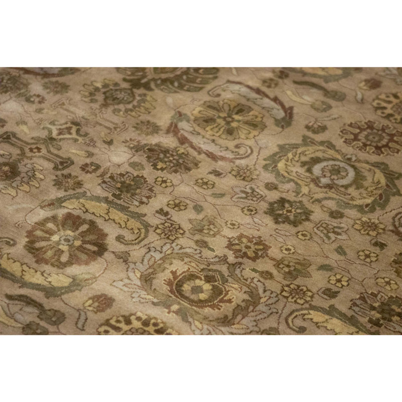 Tapis rectangulaire en laine noué à la main