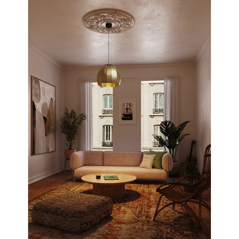 Amicus 1 - Light Pendant, 10.25" H x 12" W x 12" D, Dark Stained Walnut Finish, 2700K - Warm White LED