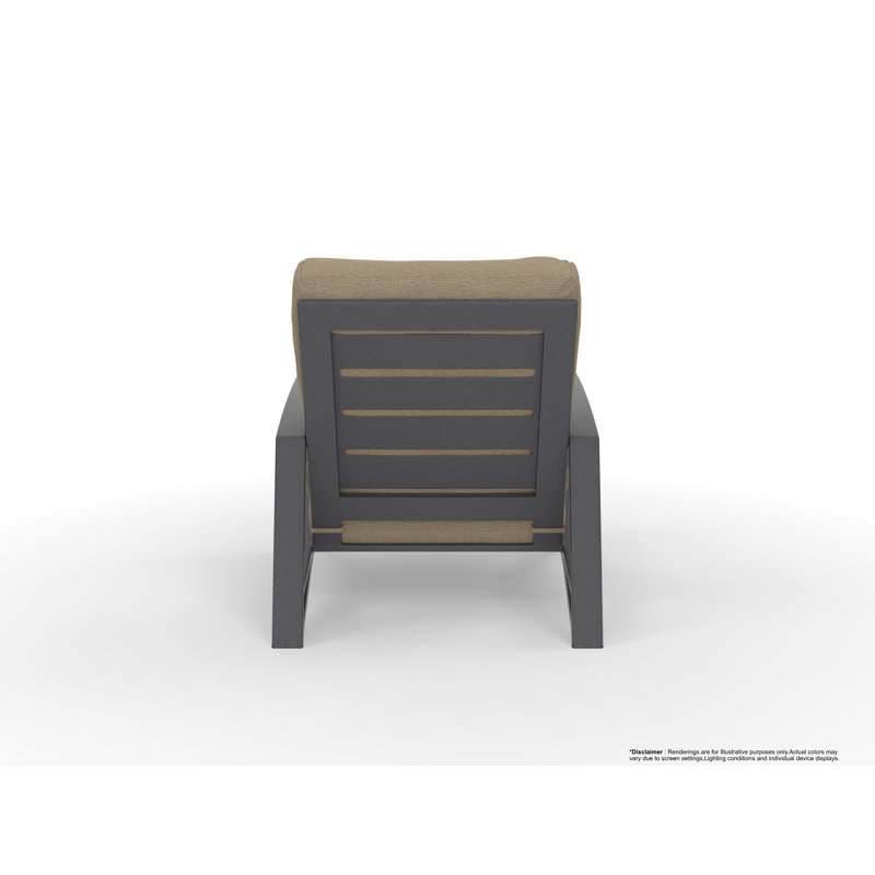 Arc Outdoor Lounge Chair, Graphite, Mainstreet Latte