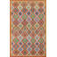 Tapis multicolore en laine réversible Kilim 7 x 10