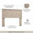 Full/Queen Headboard, X Design, Farmhouse Style, Washed Gray-1351231125