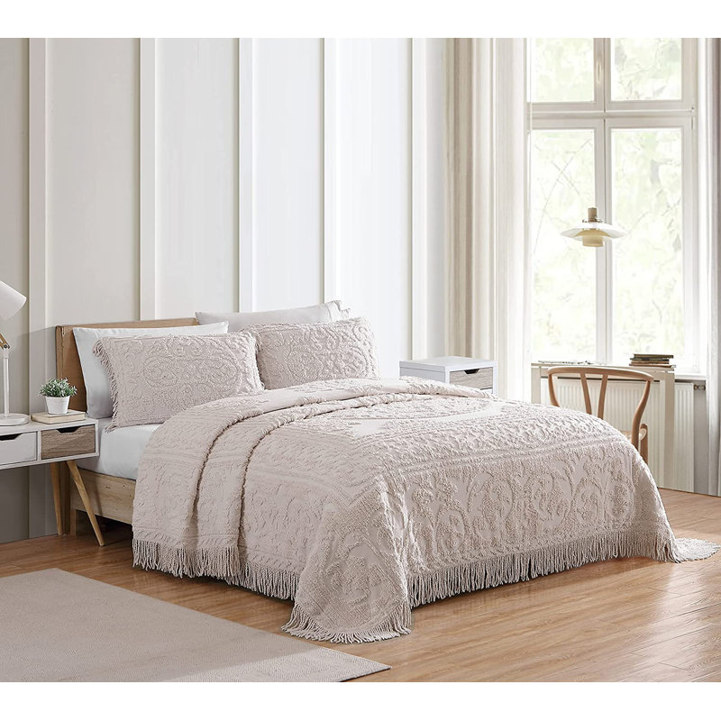 Literie, Édredon pour grand lit + 2 taies décoratives sta, Rosé