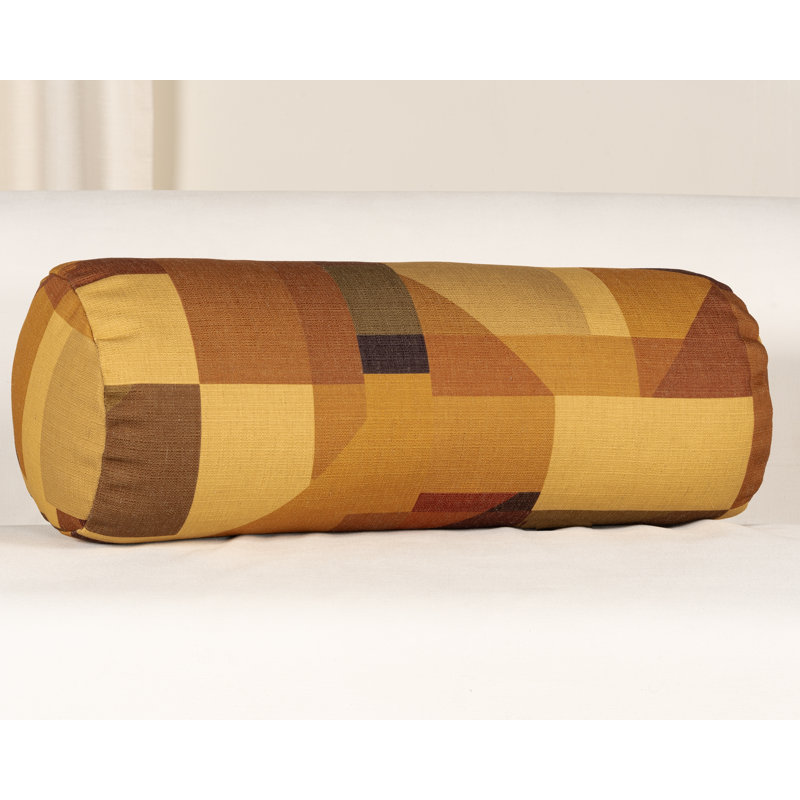 Coussin Geo Geo, Géométrique jaune 1, Traversin H 8 po x l 39 po