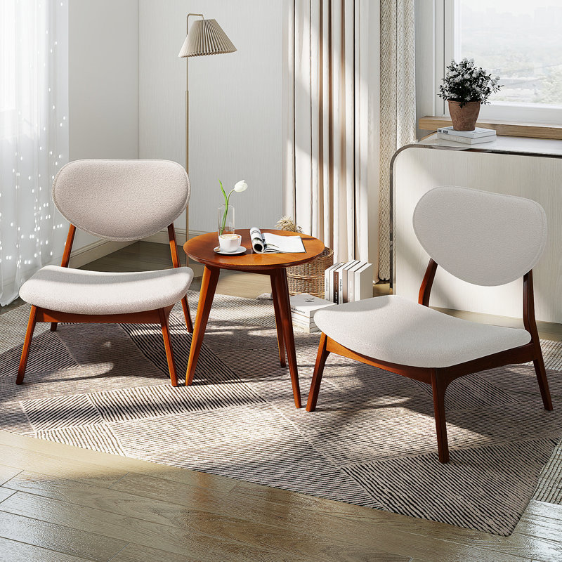 Velvet Accent Chair, White
