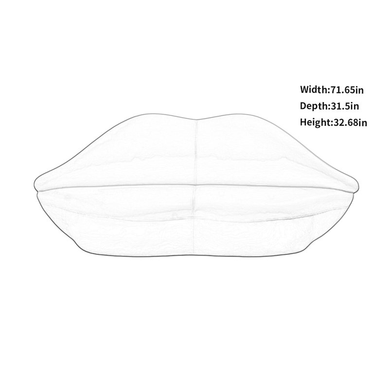 Minimalist Creative Lips Sofa, Red
