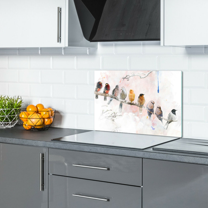 Strassen Tempered Glass Birds Chopping Board, 52cm x 80cm