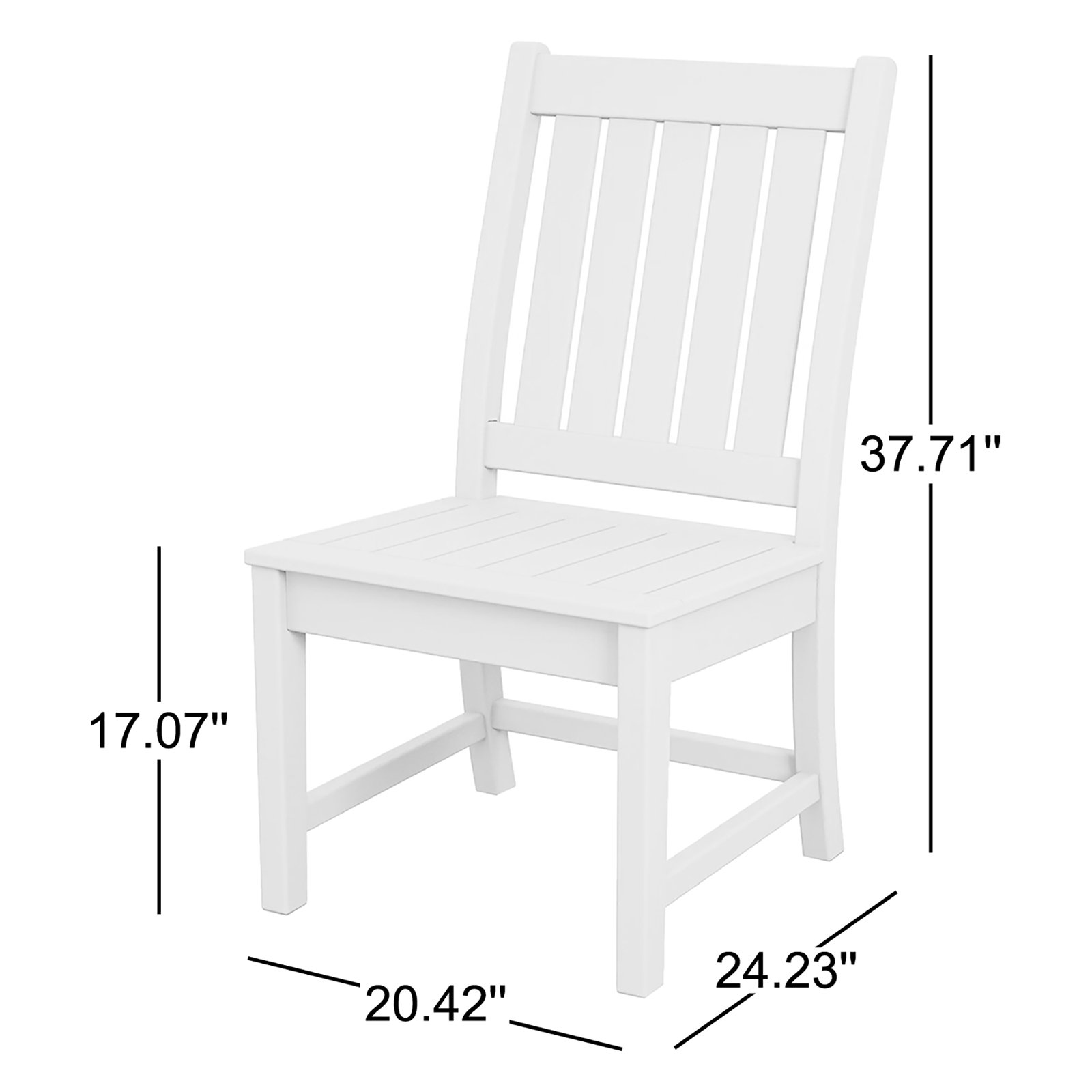 POLYWOOD Dining Side Chair, Mahogany