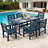 All-weather Hdpe Patio Dining Set With Umbrella Hole-367904580