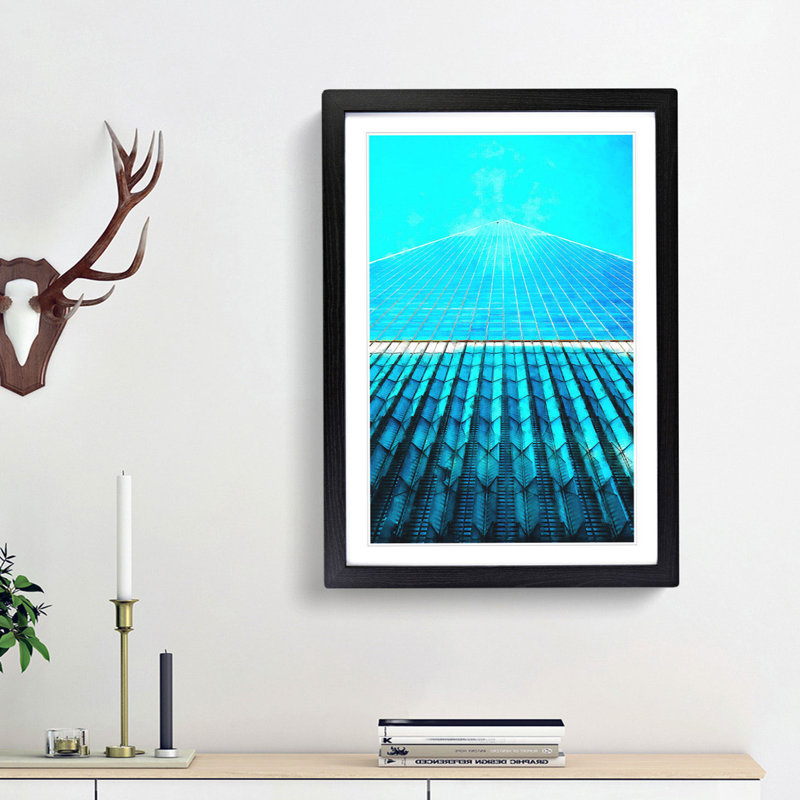 Ground Zero in New York City - Picture Frame Painting Print, 33cm H x 24cm W x 2cm D, Black Framed