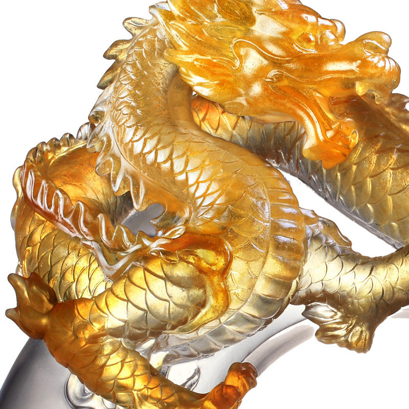 Unstoppable Faith Crystal Art Dragon Sculpture