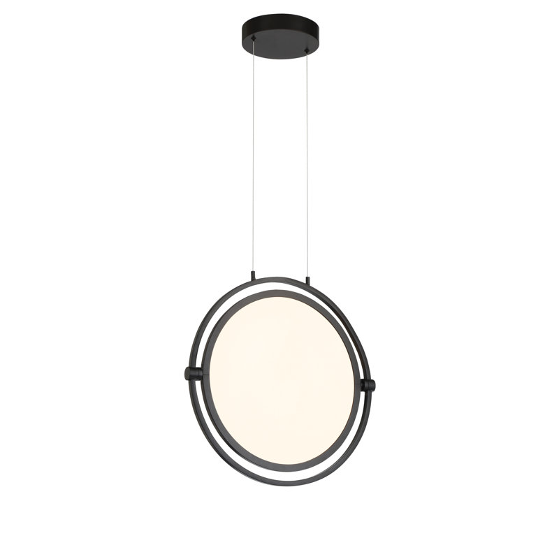 Luminaire suspendu charbon 1 lumière Jaceline, H 139,75 po x l 18,38 po x P 15,63 po