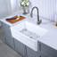 Évier de cuisine en céramique à cuve simple avec accessoires Farmhouse