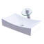 Novatto 13.75'' Ceramic Rectangular Bathroom Sink with Faucet-29562916