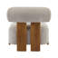 Fauteuil d'appoint en bois massif de 27 po de large avec dossier épais, kaki-1107960421