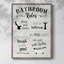 «Rules of the Bathroom», reproduction encadrée - bois massif-226245977