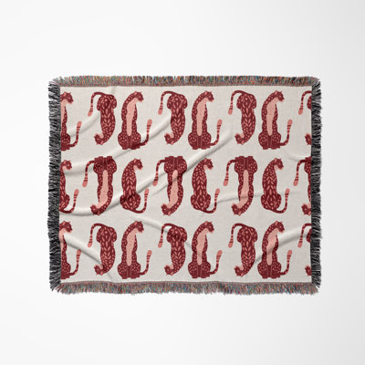 Ren Leopard Cotton Blend Blanket Throw
