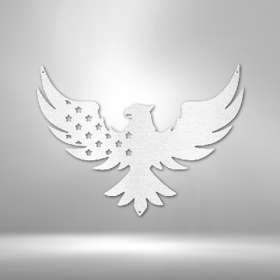 Signe en acier Patriotic Eagle