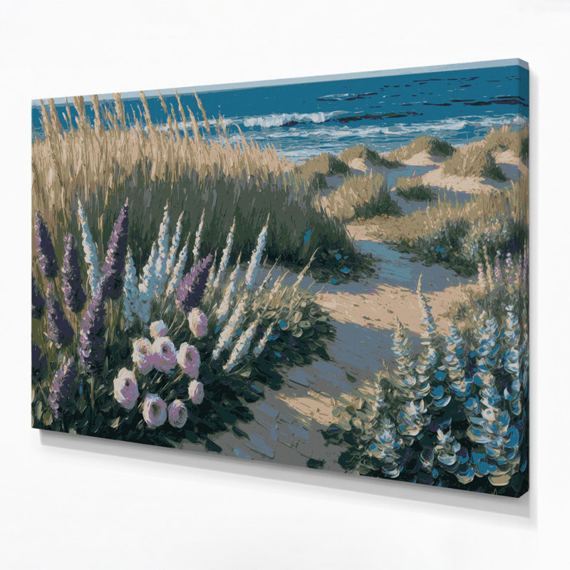 Art mural sur toile Coastal Coastal Garden, H 8 po x l 10 po