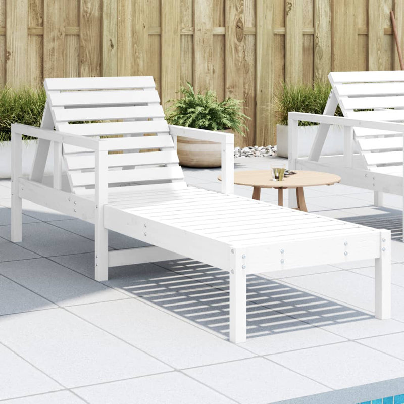 199.5cm Long Single Chaise, White