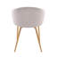 Chaise en métal et velours