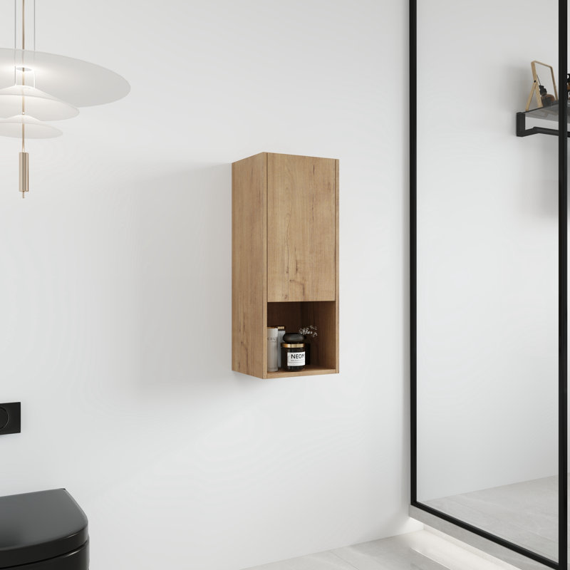  Armoire de salle de bain murale Cranor avec rangement ouvert et fermé, H 29,55 po x l 12 po x P 9,86 po