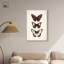 Décoration murale papillon empilable sur toile par Art Remedy, cadre argenté, 24 x 36-623696677-623696683
