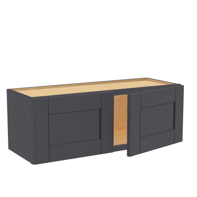Gallery Cabinetry Gallery Now 36 W x 12 D x 12 H Ready-to-Assemble MDF Shaker Standard Wall Cabinet in Onyx