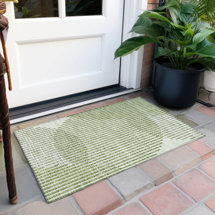 Machine Washable Indoor/Outdoor Chayden ACN1001 Green