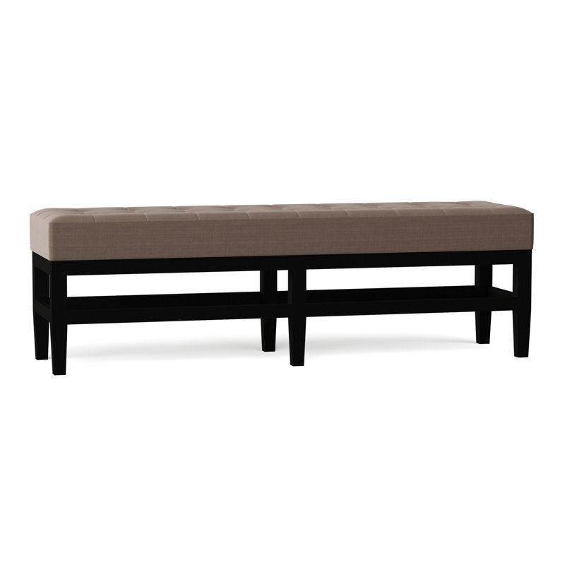 Galindo-White Upholstered Bench, Black, Klein Dolphin