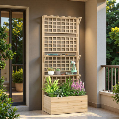 Garden Elevated Planter Box,Wooden Raised Garden Bed,Planter Box