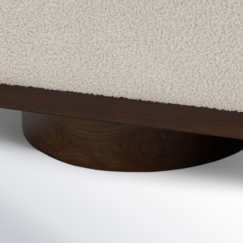 Banc de rangement rabattable, Noyer, Sable