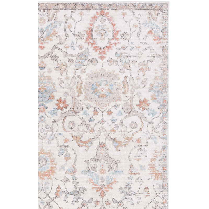 Tapis oriental en polyester tissé à la machine Kereb, Rectangle 5 pi 3 po x 7 pi 6 po