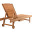 Chaise de bronzage Sun avec table intégrée et roulettes, chaise longue au bord de la piscine en bois rouge