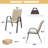 5-Piece Outdoor Patio Dining Set, Vintage Wood Grain Table With Umbrella Hole + 4 Ergonomic Stacking Chairs 350LB Capacity, Waterproof Textilene Fabric, For Garden Yard Balcony Patio Restaurant-779811998