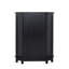 Armoire de rangement en coin noire avec plateau réglable