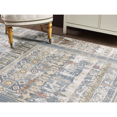 Valde Southwestern Machine Woven Wilton Rug 