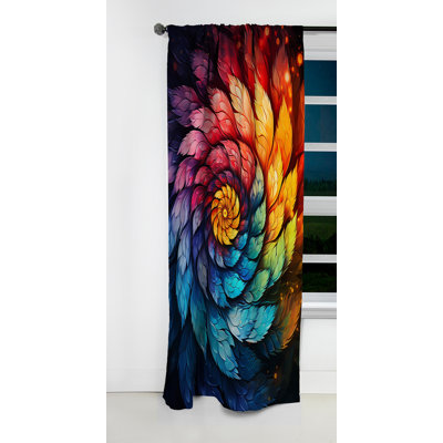 Cary - Fractal Curtain - Blackout Abstract Curtain - 1 Panels
