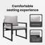 72.5cm Wide Straight Patio Sofa with Cushions