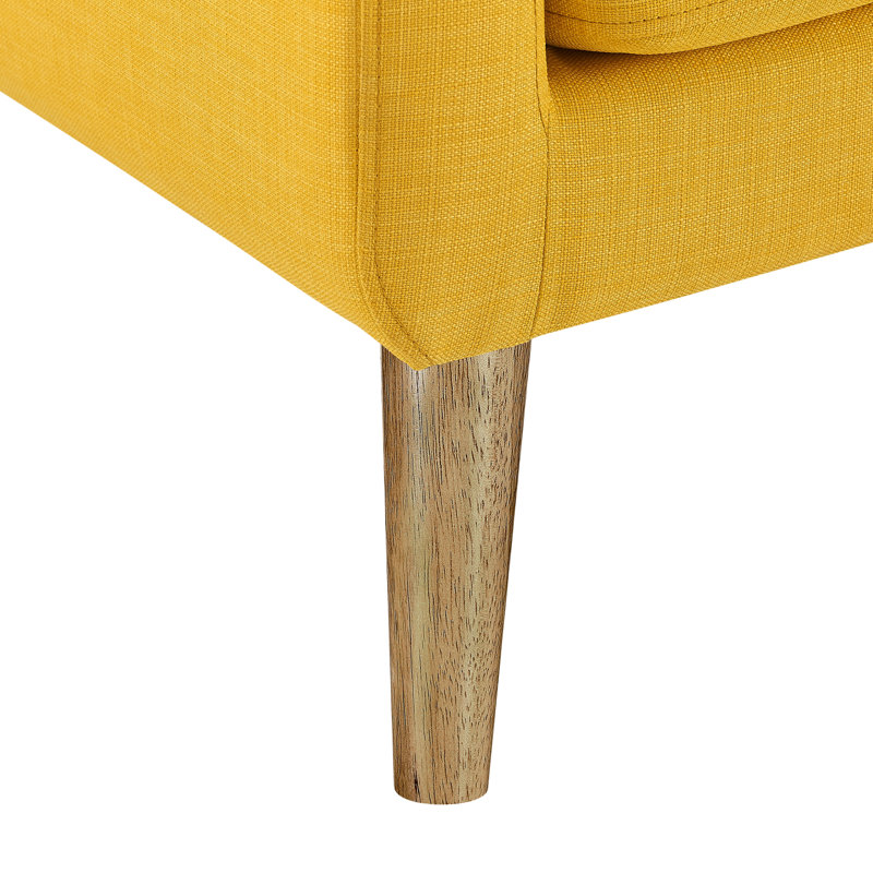 Fauteuil capitonné Crandall, Jaune