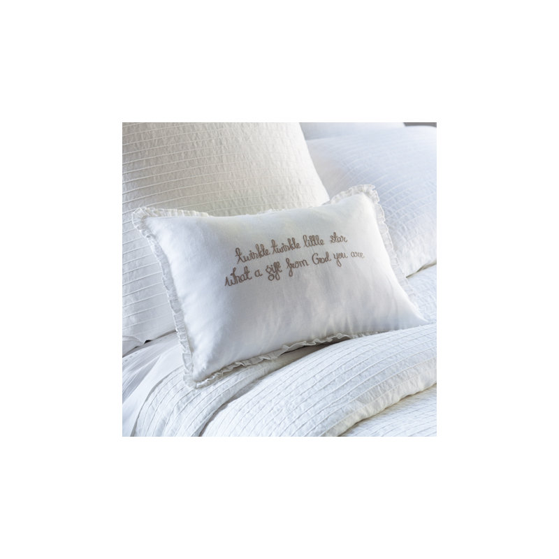 Twinkle Twinkle Little Star Linen Lumbar Pillow, Natural