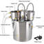 Ensemble de 3 distillateurs d'alcool 3 - 3 gallons GAL - Ensemble de distillation domestique en acier inoxydable, 3 pots multi-usages pour le vin