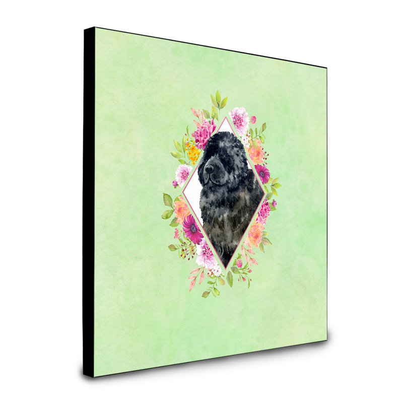 Panneau mural Dollman Flowers, Vert, Noir Terre-Terre